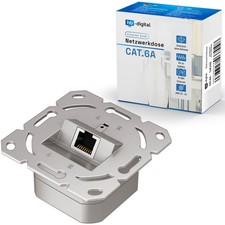 Cat6a Netzwerkdose 500MHz Datendose 1-Port geschirmt LAN Dose Ethernet Netzwerk