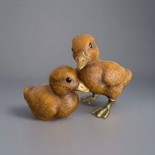 Aus Sammlung Retro Vintage Elli Malevolti Enten Stehend Liegend 2x Braun Klein