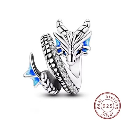 Blau silber drache - drache, perle