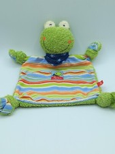 Sigikid Schmusetuch Frosch Kuscheltuch bunt gestreift Halstuch Frottee sehr gut