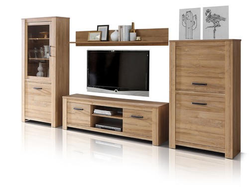 Wohnwand schrankwand vitrine - wohnwand,