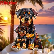 Rottweiler welpe acryl - rottweiler,