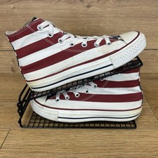 Converse Schuhe Damengröße UK 5,5 Arbeit Schule Canvas USA Amerika Flagge Turnschuhe