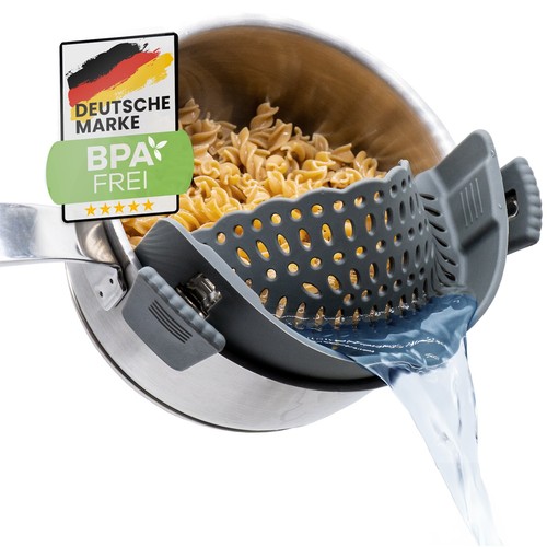 Nudelsieb aufsatz silikon topf - nudelsieb,