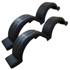 2 x Anhänger Tandem Kotflügel rund aus Kunststoff Breite=240mm Spannweite=1400mm