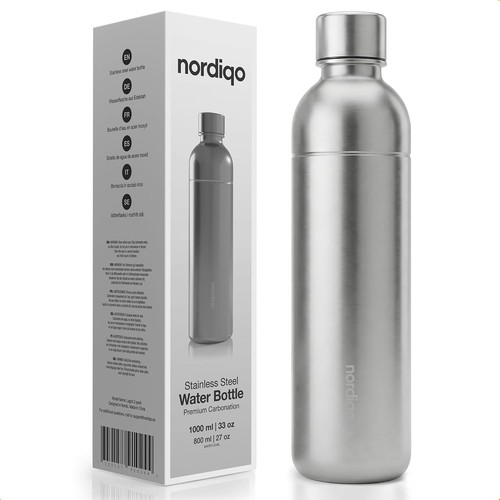 Edelstahl sprudelflasche - edelstahl,