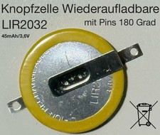 Akku LIR2032-40mAh- Akku