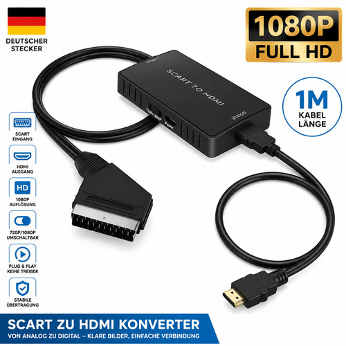 Scart auf hdmi adapter kabel - hdmi,