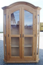 Moderner Weichholz Vitrinenschrank Schrank Glasvitrine Dielenschrank Landhaus