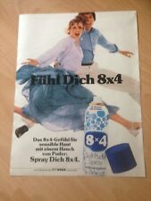 ORIGINAL REKLAME WERBUNG 1978  Fühl Dich  8 x 4  Soft Puder  Intensiv Deo