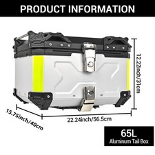 65 Liter Motorrad Alu Top Case