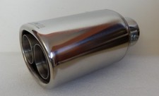 Auspuffblende Doppelrohr Blende Auspuff EDELSTAHL 80 x 120 mm TOP e-geprüft i64