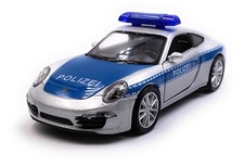 Porsche 911 Carrera S Polizei Modellauto Auto Maßstab 1:34-39 Sportwagen Einsatz