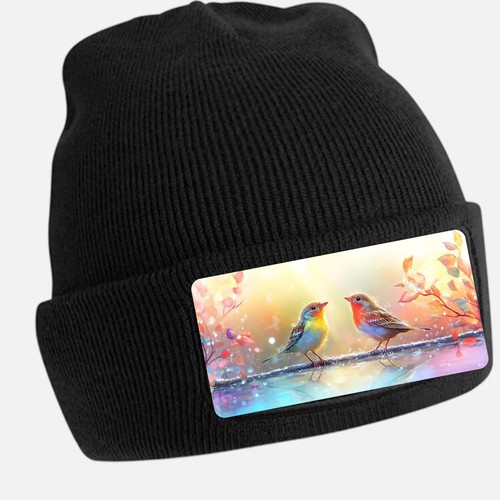 Schwarze beanie mütze - mütze, mit