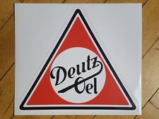 Deutz Oel Aufkleber Tanksäule Tankzapfsäule Tankstelle Ölkanne Schlepper groß !!