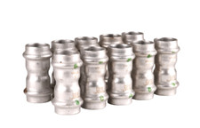 10 Stück Viega 22 mm Muffe Übergangsmuffe Edelstahl Doppelmuffe Fitting