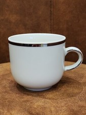 Winterling Tasse Kaffeetasse Schwarzenbach Bavaria 7 cm weiß silber