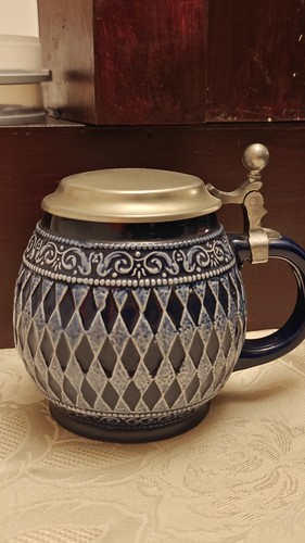 Keramik bierkrug blau - keramik-bierkrug, mit