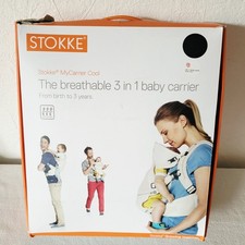 Stokke MyCarrier Cool Babytrage Bauch und Rücken Gurt 3 in 1 OVP 0 - 3 schwarz
