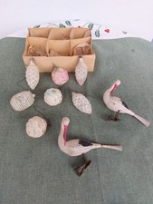 Kleines Konvolut von altem Christbaumschmuck ab 1910 / 9 Teile 