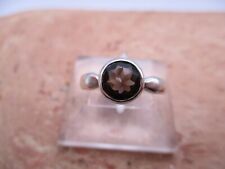 Damen Ring schlicht 925 Sterlingsilber Rauchquarz braun rund Schliff  Rg 57/17 A