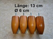 4x Konisch Holzbeine Möbelbeine Bettfüße Möbelfüße Tischbeine Holz Füße 13 cm