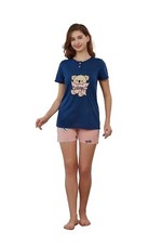 Damen Pyjama Kurz Schlafanzug