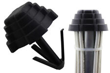 SPACE SAT Mastkappe mit Kabeldurchführung Abdeckung für Mast Ø 42-60mm Schwarz