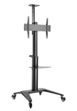 TV Ständer 37-70 Zoll Schwarz Rollbar Fernsehständer höhenverstellbar, neigbar