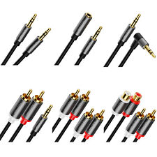 Audiokabel 3,5mm Klinke Cinch RCA Verlängerung AUX Kabel 0,5m 1m 1,5m 2m 3m 5m
