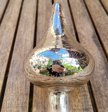 Kugel Rosenkugel Glas Antikfinish 20cm silber Bauernsilber Gartenkugel Garten