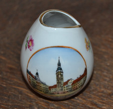 Andenken Porzellan Vase Gera Rathaus um 1950 BL Leuchtenburg