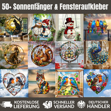 45+ Sonnenfänger Vogel Bäume Tiere Katze Glas Effekt Acryl Fenster  Geschenk