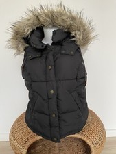 H&M Weste mit Fell Gr 42 Blau