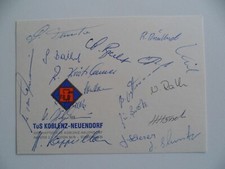 TuS Koblenz-Neuendorf signiert ca. 1964/65 Mannschaft Postkarte  #163