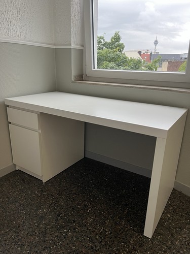 Ikea malm schreibtisch - schreibtisch,, weiß