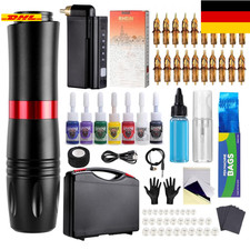 Tattoo Maschine Set mit 1500 mAh Akku | 20 Nadeln | Koffer