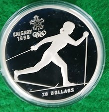 20 Dollars Olympische Winterspiele 1988 Calgary  SKI Langlauf