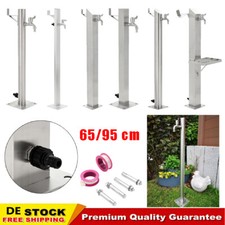 Wassersäule Edelstahl 65cm 95cm Wasserzapfstelle Brunnen Garten Wasserzapfsäule
