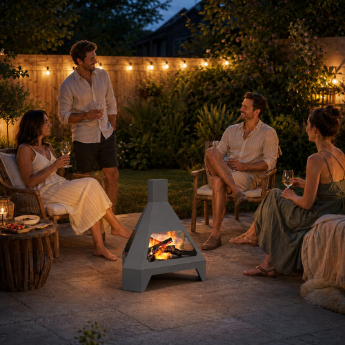Terrassenkamin aus stahl - terrassenkamin,