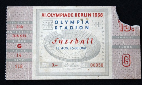 Eintrittskarte olympiade 1936 - eintrittskarte,