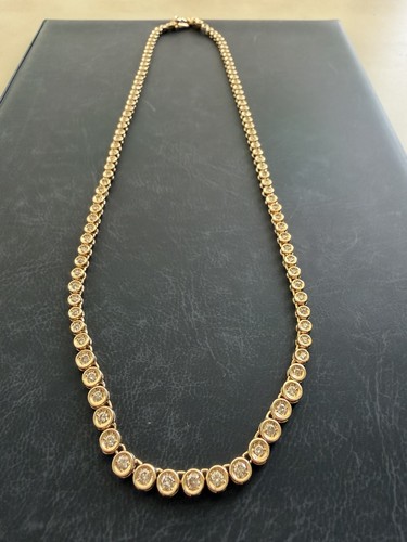 Tennis halskette 18k yellow - 18k,