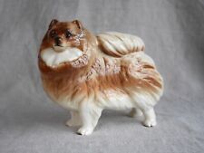 Vintage Coopercraft Pomeranian Tan German Spitz Dog Keramik Figur Ornament