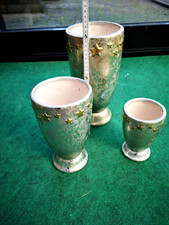 Keramik Vasen, 3er - Set, Shabby Chic