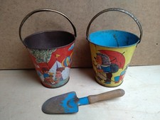 Blecheimer Schaufel Sandeimer Spielzeug alt DDR Strand Ostsee Urlaub Kinder 