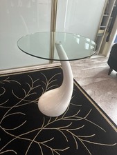 Kare Design Tisch Tropfen Weiss Beistelltisch 