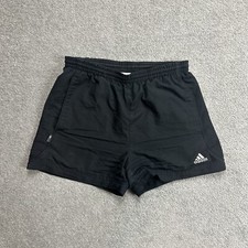 ADIDAS Herren Badehose Badeshorts Gr. S Retro Beach Shorts Logo 5913 Schwarz