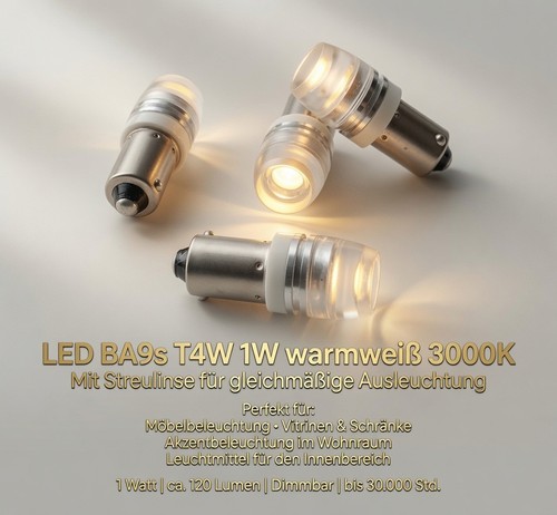 Led ba9s t4w 1w - 💡2x,