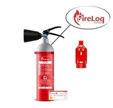FireLoq® 2kg Co2 leichter, nicht magnetischer Alu Behälter 34B mit Prüfnachweis