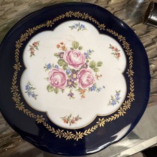Wallendorf Porzellan 1764 Kuchenplatte  Echt Kobalt 22,5 cm